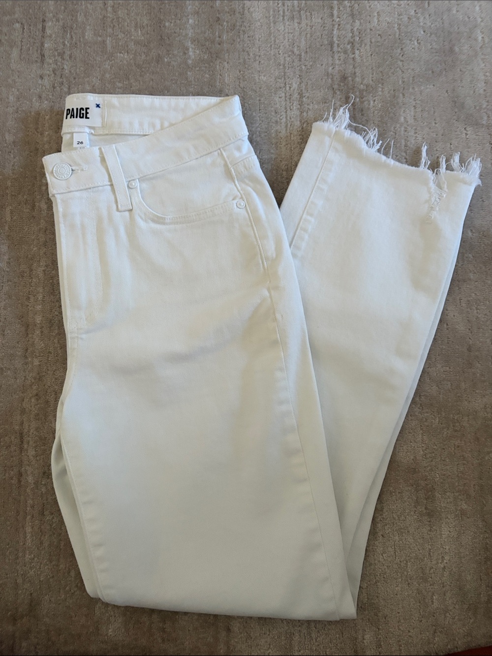PAIGE Cindy Crop White Jean - Picture 2 of 7